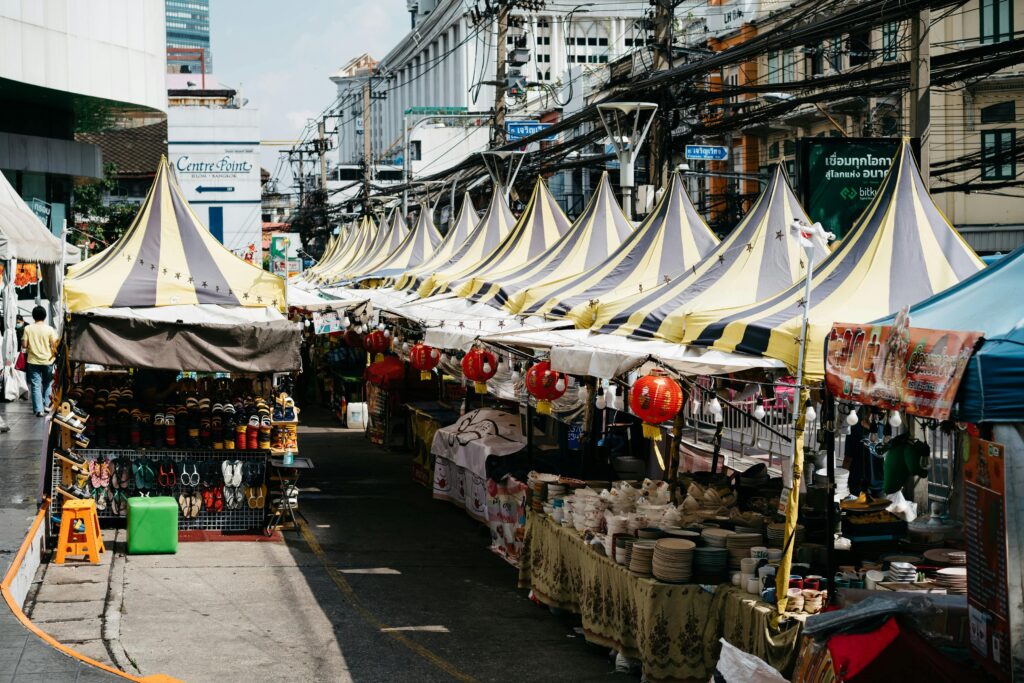 Thai street food stall in Bangkok