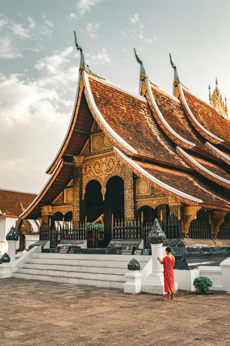 Luang Prabang temples and old town Laos