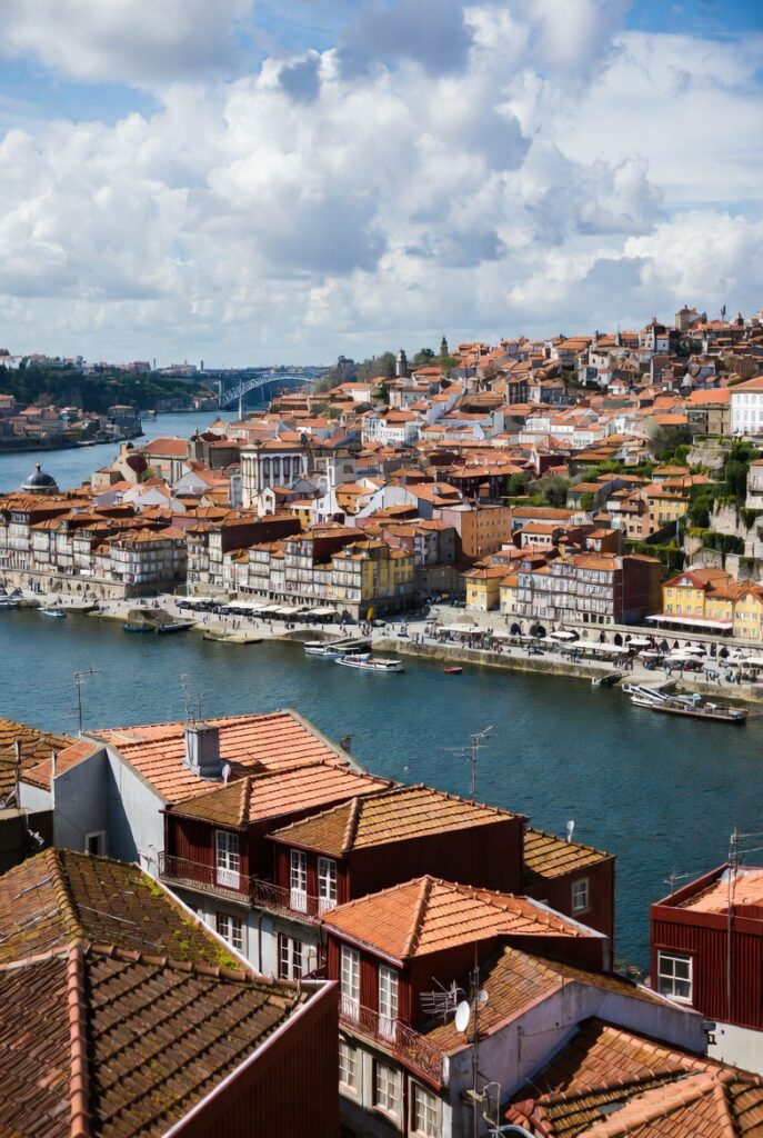 View over Porto rooftops and the Douro River