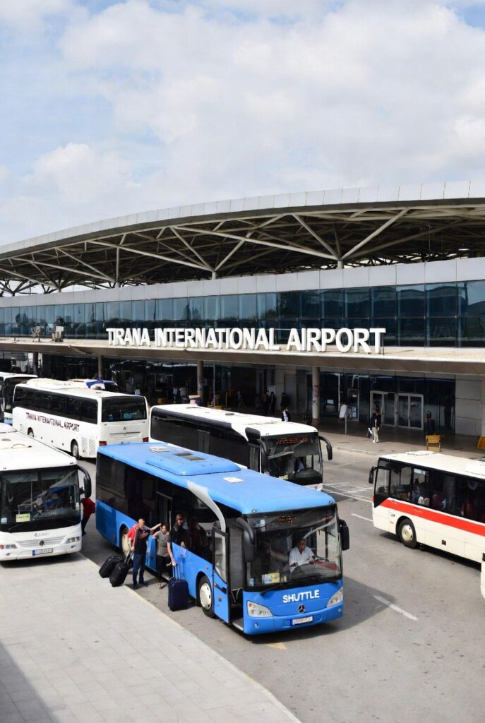 Tirana airport bus to the city centre in Albania