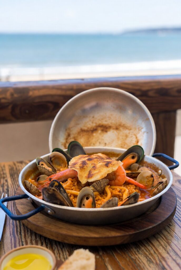 Cataplana seafood dish served in the Algarve