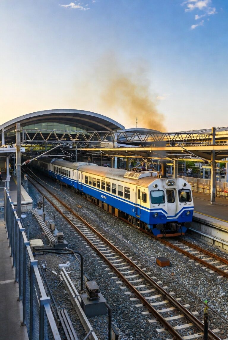Sleeper train from Bangkok to Chiang Mai departing from Krung Thep Aphiwat station