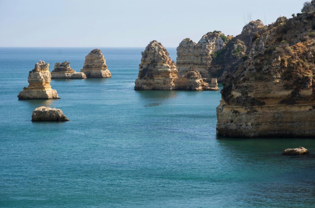Ponta da Piedade cliffs in Lagos Portugal