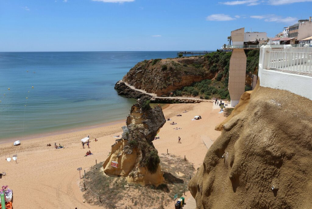 Beach in Lagos Portugal near the old town