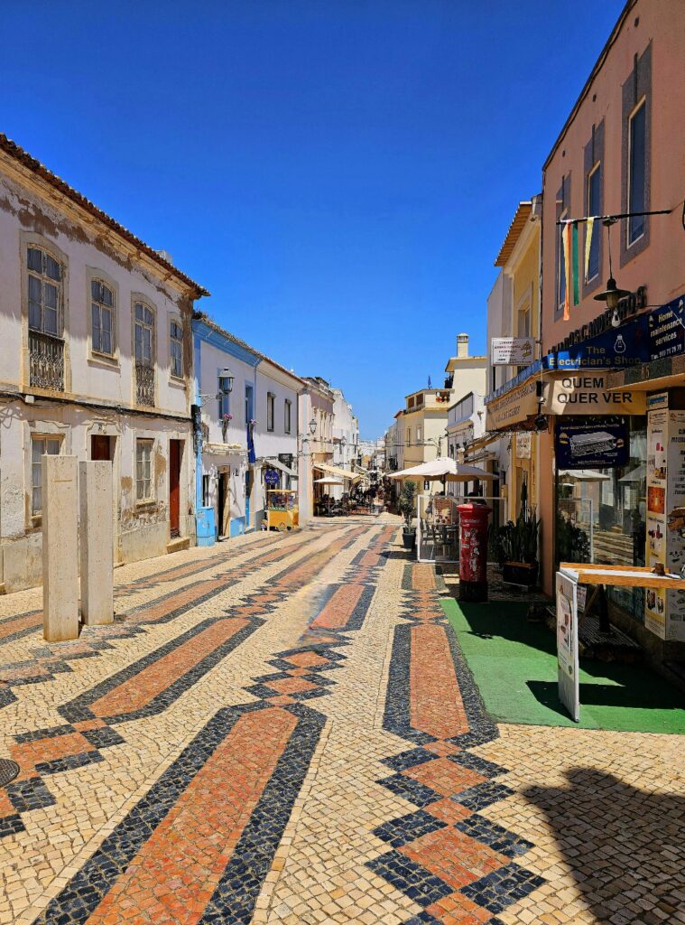Old town streets in Lagos Portugal