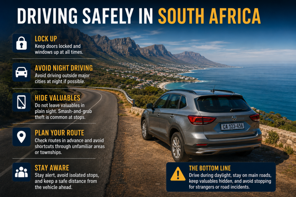 Driving safely in South Africa during daylight