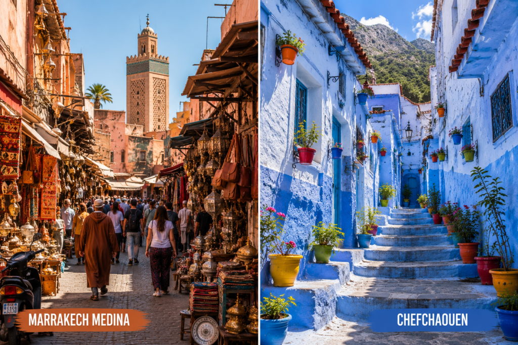 Morocco city safety breakdown Marrakech Fes Chefchaouen Casablanca