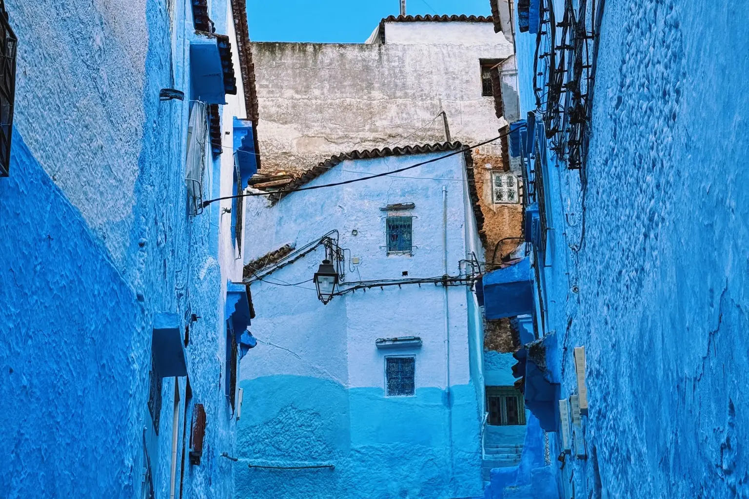 Blue street in Chefchaouen Morocco
