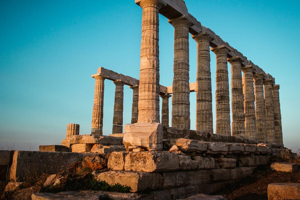 Temple of Poseidon at Cape Sounion near Athens