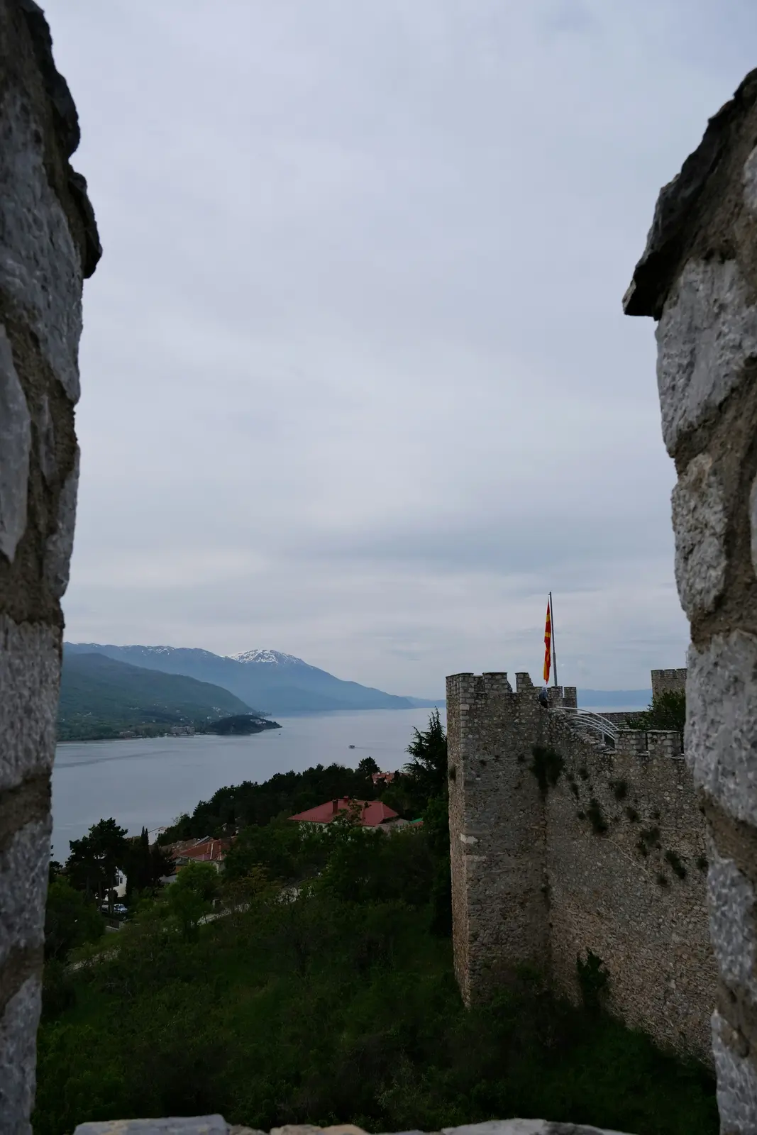 Lake Ohrid seen through the walls of Samuel’s Fortress