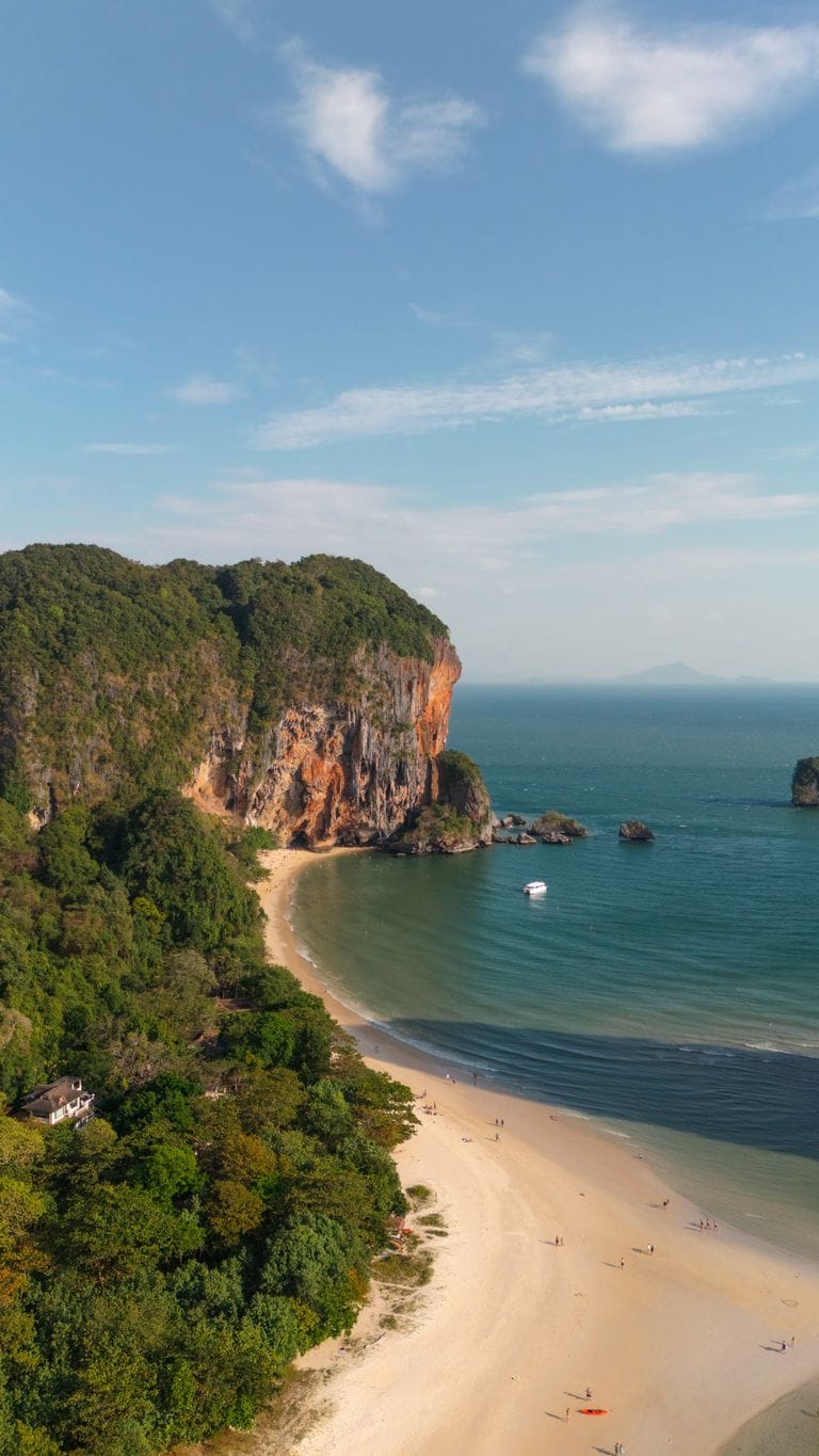 Limestone cliffs and coast in Krabi, Thailand